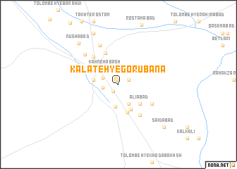 map of Kalāteh-ye Gorūbānā