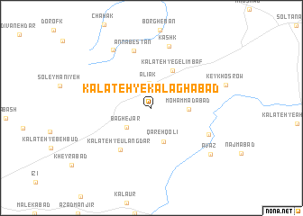 map of Kalāteh-ye Kalāghābād