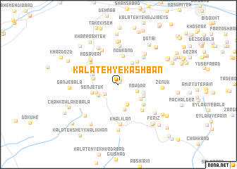 map of Kalāteh-ye Kashbān