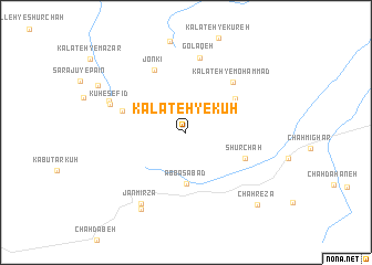 map of Kalāteh-ye Kūh