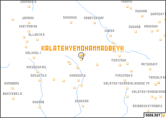 map of Kalāteh-ye Moḩammad Beyk