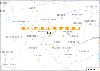 map of Kalāteh-ye Mollā Moḩammad Qoli