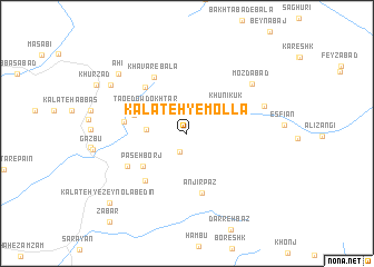 map of Kalāteh-ye Mollā