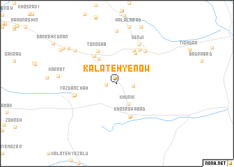 map of Kalāteh-ye Now