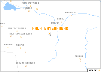 map of Kalāteh-ye Qanbar