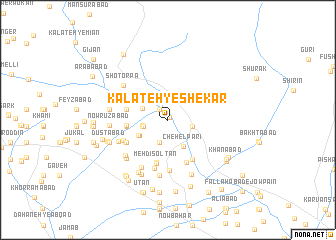 map of Kalāteh-ye Shekar