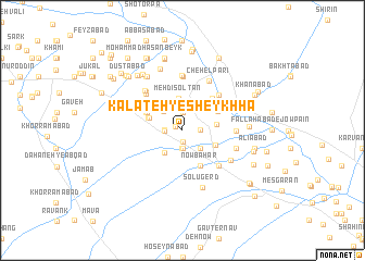map of Kalāteh-ye Sheykhhā