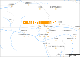 map of Kalāteh-ye Shoqānīhā