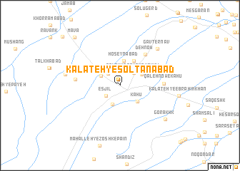map of Kalāteh-ye Solţānābād