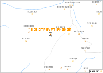map of Kalāteh-ye Tīr Kamān
