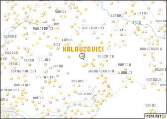 map of Kalauzovići