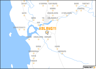 map of Kalawgyi