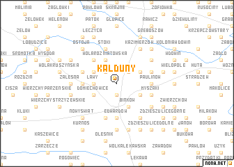 map of Kałduny