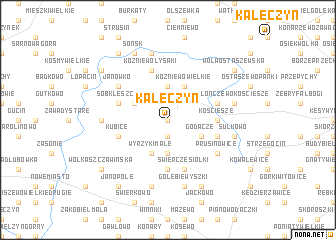 map of Kałęczyn