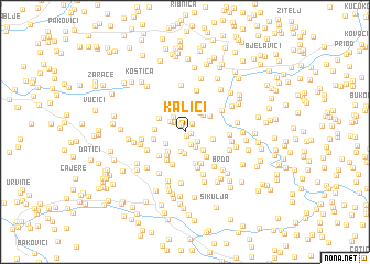 map of Kalići