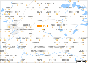 map of Kaliště