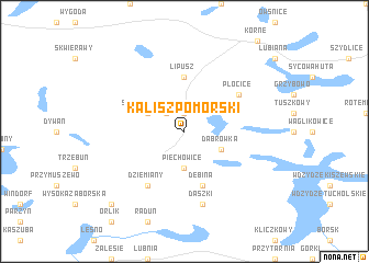 map of Kalisz Pomorski