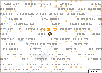 map of Kalisz