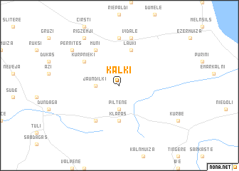 map of Kaļķi