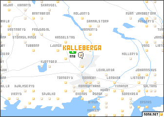 map of Kalleberga