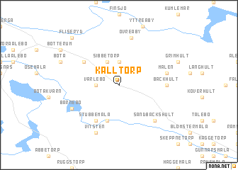 map of Källtorp