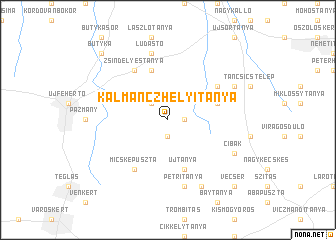 map of Kálmánczhelyitanya