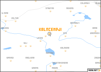 map of Kalncempji