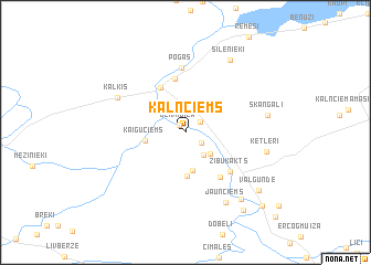 map of Kalnciems