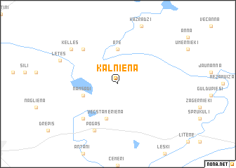 map of Kalniena