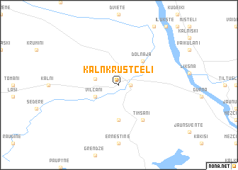 map of Kalnkrustceļi