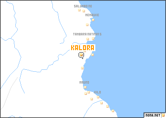 map of Kalora