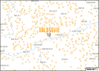 map of Kalošević