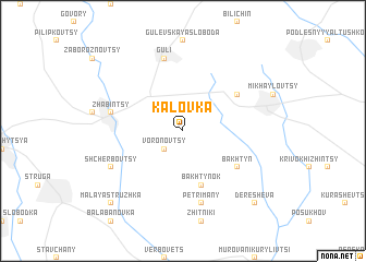 map of Kalovka