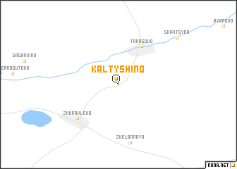 map of Kaltyshino