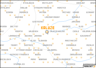 map of Kałuże