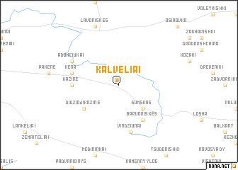 map of Kalveliai