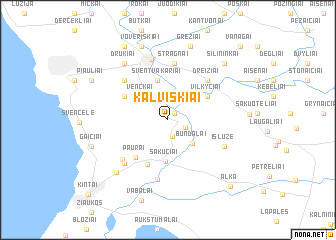 map of Kalviškiai