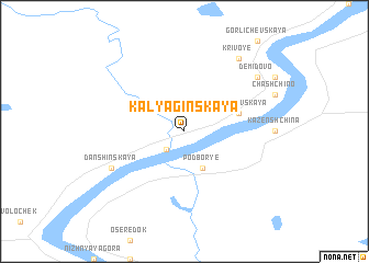 map of Kalyaginskaya