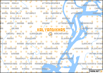 map of Kalyāndi Khās