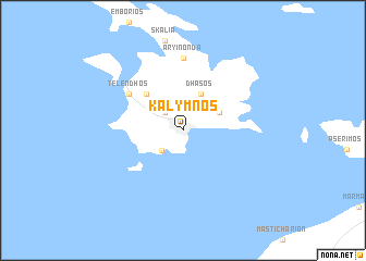 map of Kálymnos