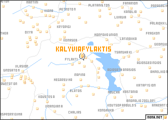 map of Kalývia Fylaktís
