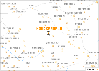 map of Kamak-e Soflá