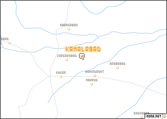 map of Kamālābād