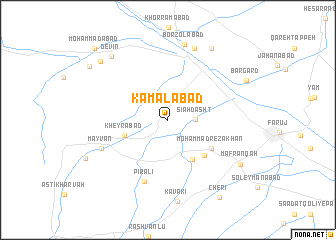 map of Kamālābād