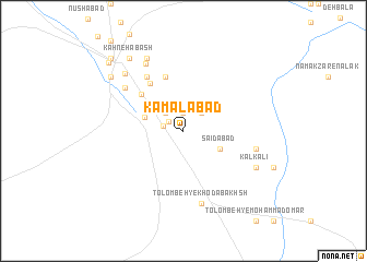 map of Kamālābād