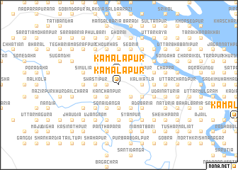 map of Kamalāpur