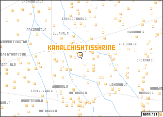 map of Kamāl Chishtis Shrine