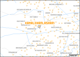 map of Kamāl Khān Lashāri