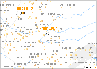 map of Kamālpur