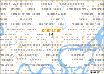 map of Kāmālpur